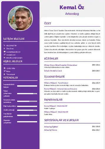 Arkeolog Cv Örnekleri cv indir